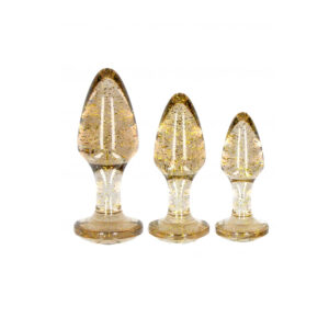 Acrylic Goldchip Butt Plug Set - Gold från .