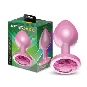 Anodized Anal Plug Pink with Jewel - Large från .