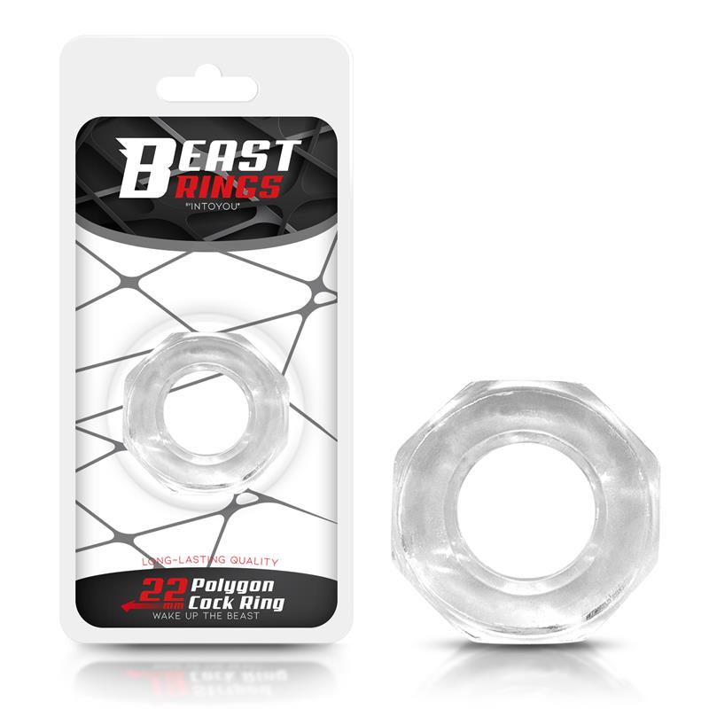 Beast Polygon Cockring Klar Penisring från Love Cherry.