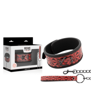 BegMe Röd Halsband Med Koppel Fetish från Dreamlove.