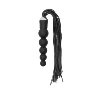 Black Whip with Curved Silicone Dildo från .
