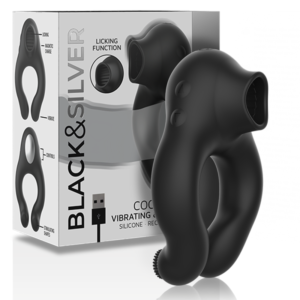Black&Silver Licking Penisring Penisring från Dreamlove.