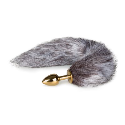 Buttplugg med svans guld (small) Sexleksaker från EDC.