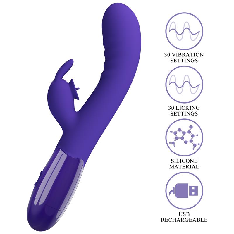 Cerberus Licking Rabbitvibrator Vibrator från Love Cherry.