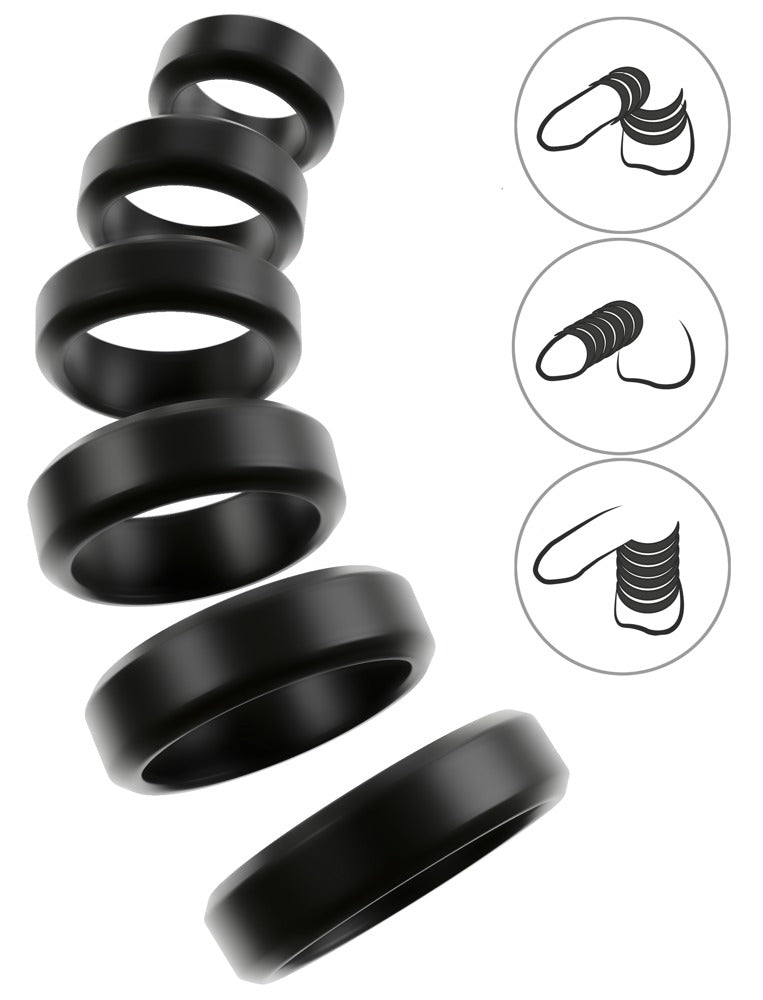 Cock and Ball Stretching Kit 6 Ringar Masturbator från orion.