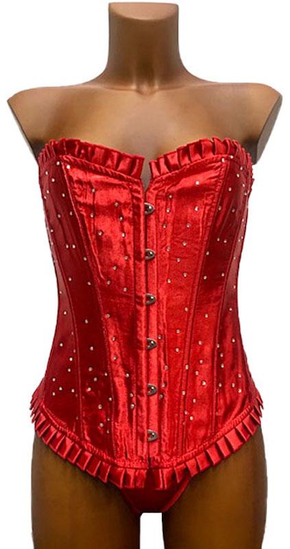 Corset Laila red SM från Lustjakt.