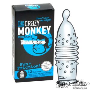 Crazy Monkey - Räfflad Kondom 12 pack  från .