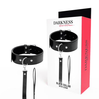 Darkness Halsband med Läderkoppel Fetish från Dreamlove.