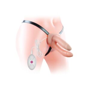 Double Hollow Dildo Strap On - Vibrating från .