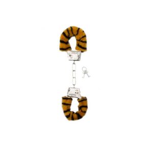 Furry Handcuffs - flera färger - Tigermönstrad  från .