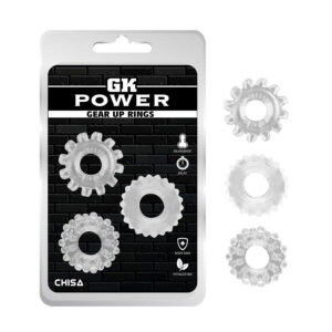 Gear Up - 3 Cock Rings Set - clear från .