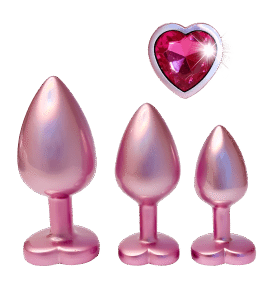 Gleaming Love Pearl Pink Buttplug Set Anal Sexleksaker från Tonga.