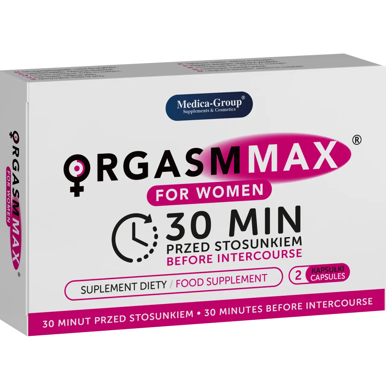 Orgasm Max Women Kapslar 2 st Lusthöjande från Medica Group.