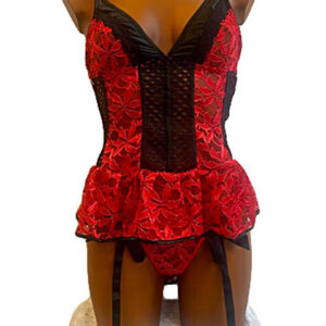 Red Rose Corset l-xl från Lustjakt.