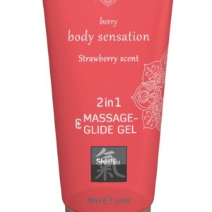 Shiatsu 2-in-1 Massage & Glidmedel - 200ml / Jordgubb Massageolja från orion.