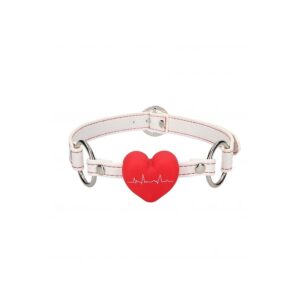 Silicone Heart Gag - Nurse Theme - White  från .
