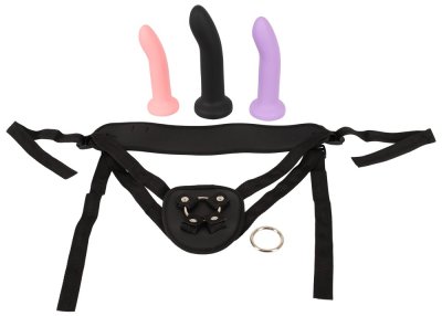 Strap-on Set med 3 Silikondildos För Par från orion.