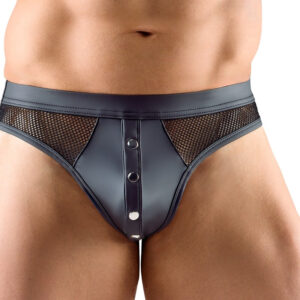 Svart Herrstring med Tryckknappar - XL Sexiga Underkläder från Orion.