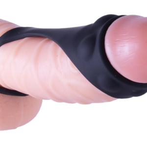 Svart Silikon Penisrem med Pungstöd Större Penis från Tonga.