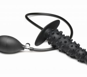Uppblåsbar Knottrig Analplugg Svart Anal Sexleksaker från EDC.