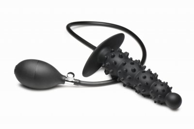 Uppblåsbar Knottrig Analplugg Svart Anal Sexleksaker från EDC.